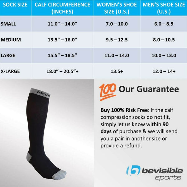 BeVisible Sports Ultimate Compression Socks - 20-30 mmHg Unisex